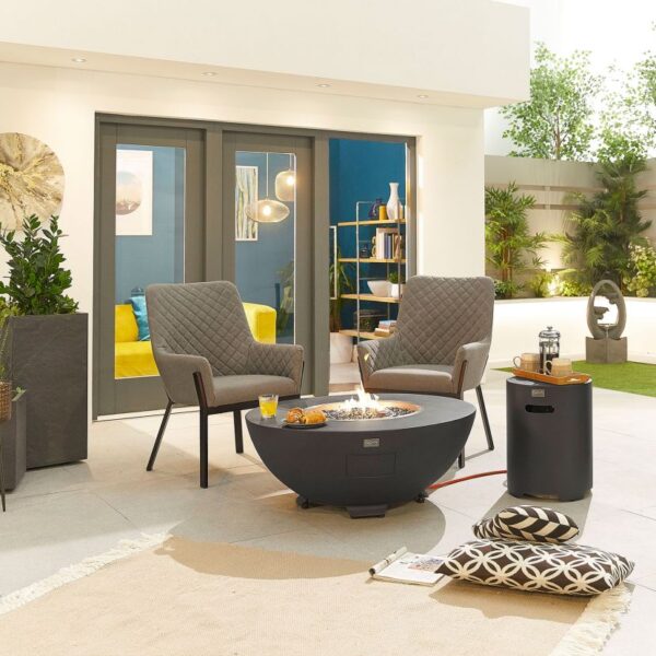 Nova - Saturn Aluminum Round Gas Firepit with Cover