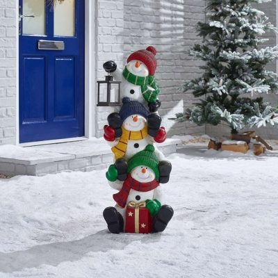 The Winter Workshop - Resin Figure - 90cm Stacking Snowman Family