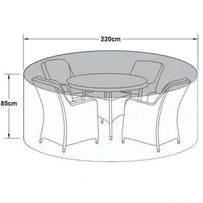 Maze Outdoor Cover for 4 Seat Round Dining Set
